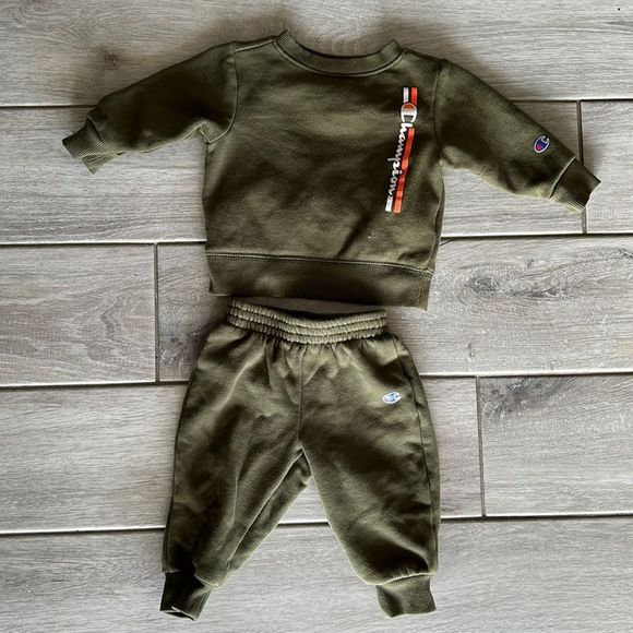 Champion Shirts & Tops Champion Toddler Boy Army Green Sweatsuit Set Poshmark